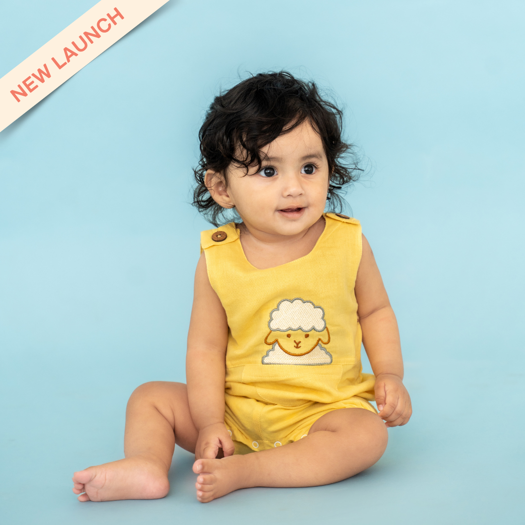 Yellow Bud - Muslin Crinkled Romper