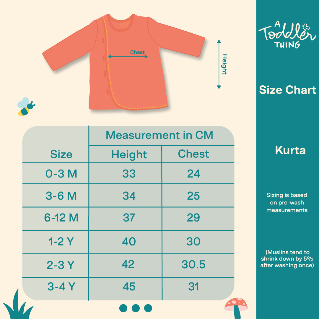 Vahana - Full Sleeve Button Type Kurta and Dhoti for kids