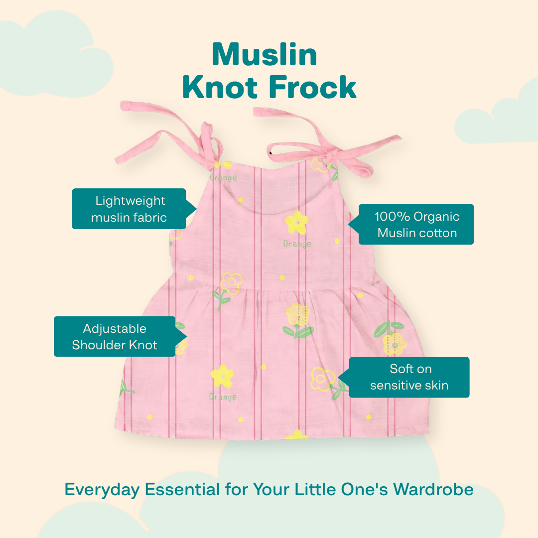 Rainbow Days - Muslin Knot Frock - Pack of 2