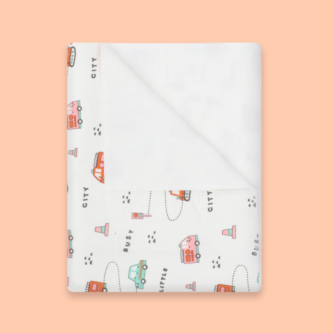 Traffic Town Muslin Dry Sheet