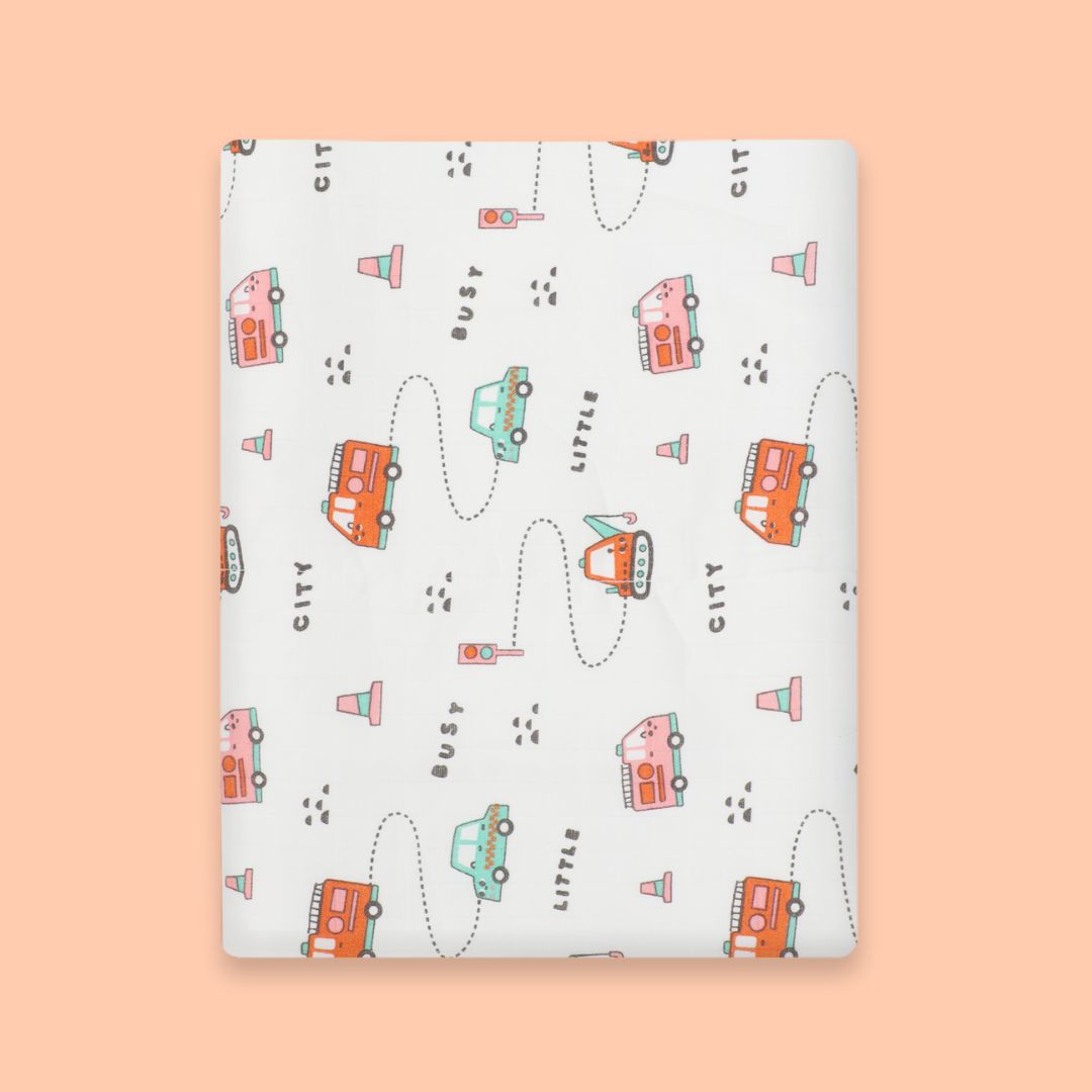 Traffic Town Muslin Dry Sheet