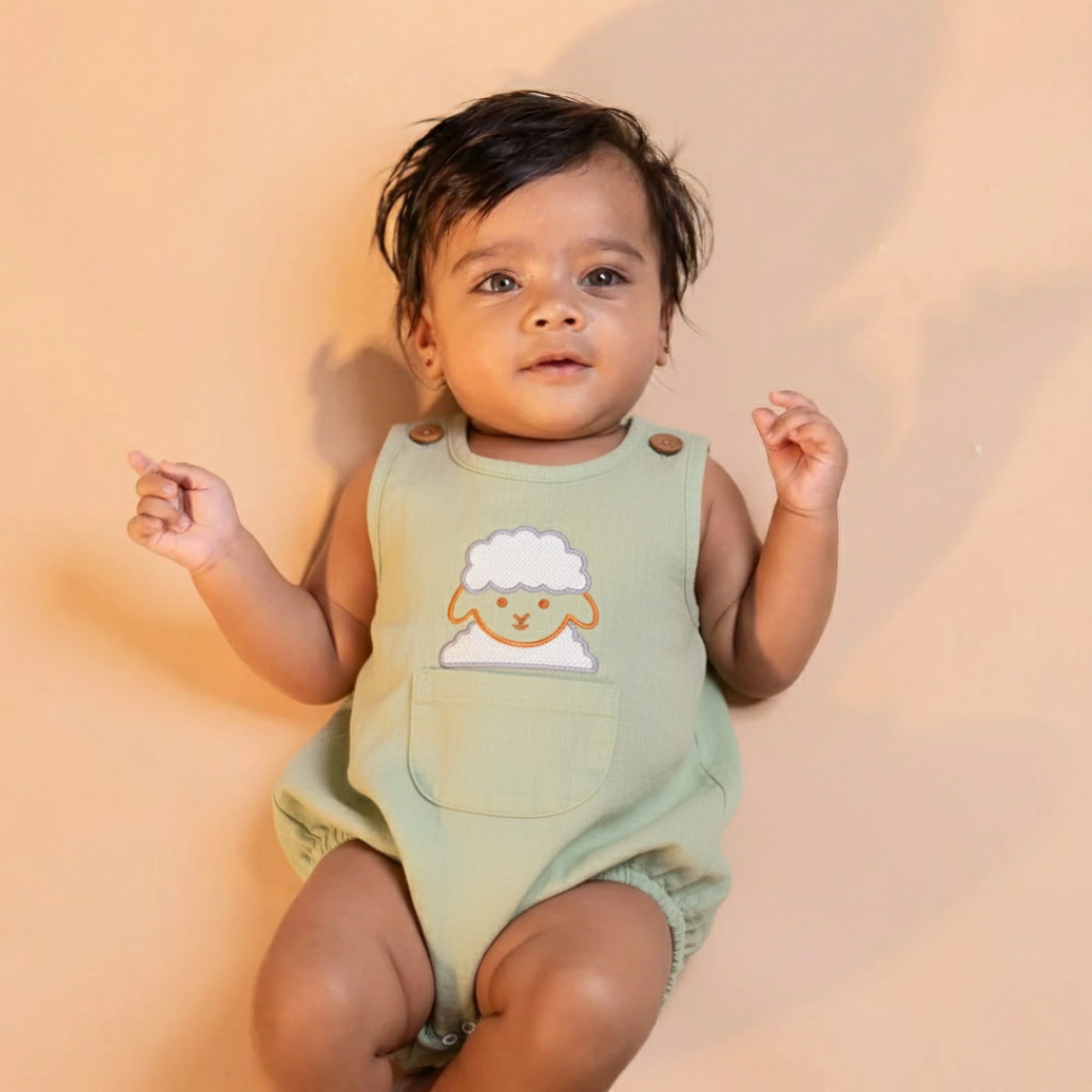 Yellow Bud - Muslin Crinkled Romper