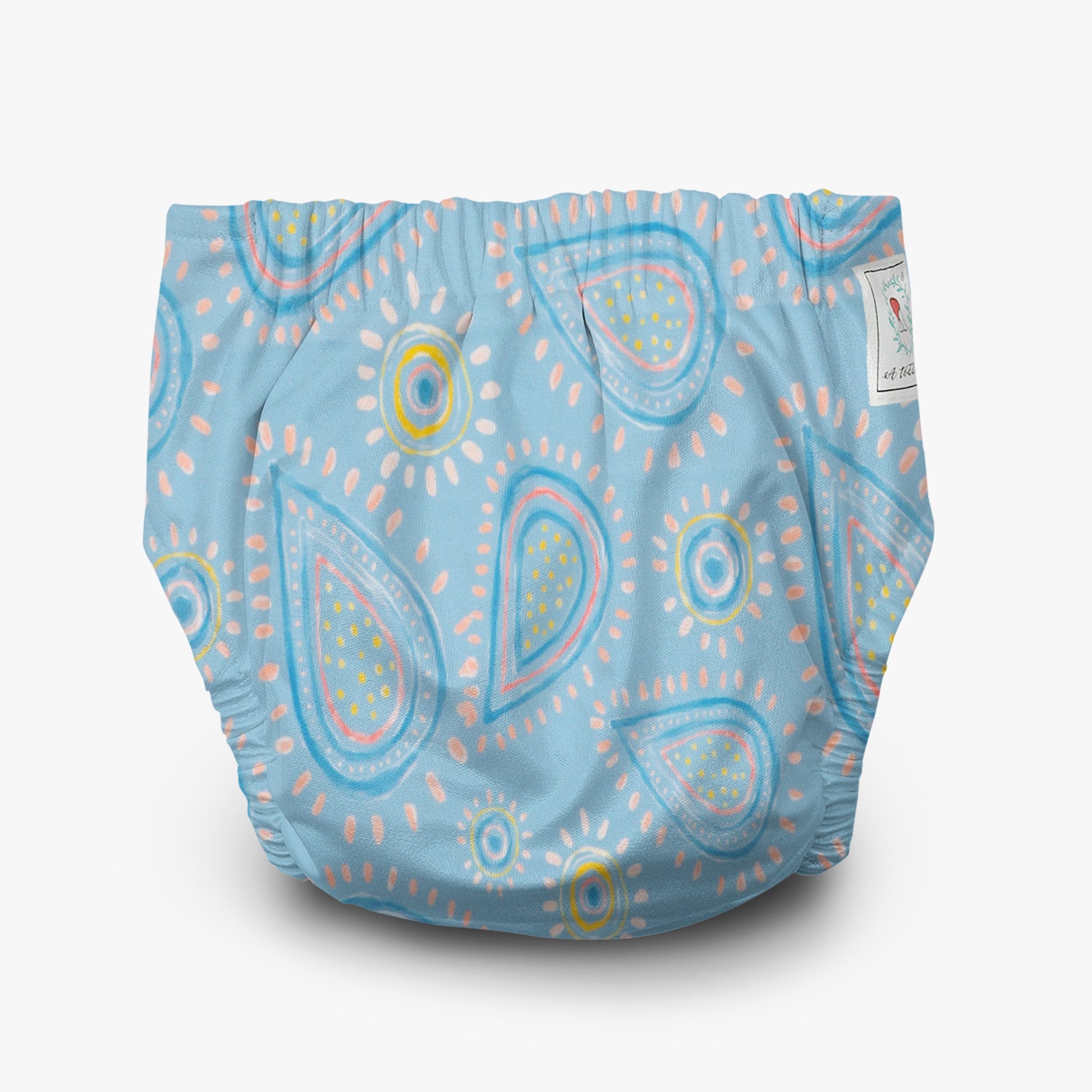 Floral Paisley - Newborn Diaper With 1 Insert (2.5kgs-6kgs)