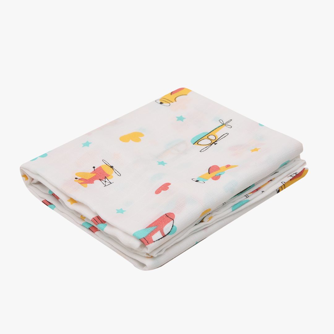 Air Hopper - Muslin Cotton Swaddles(Pack of 2)