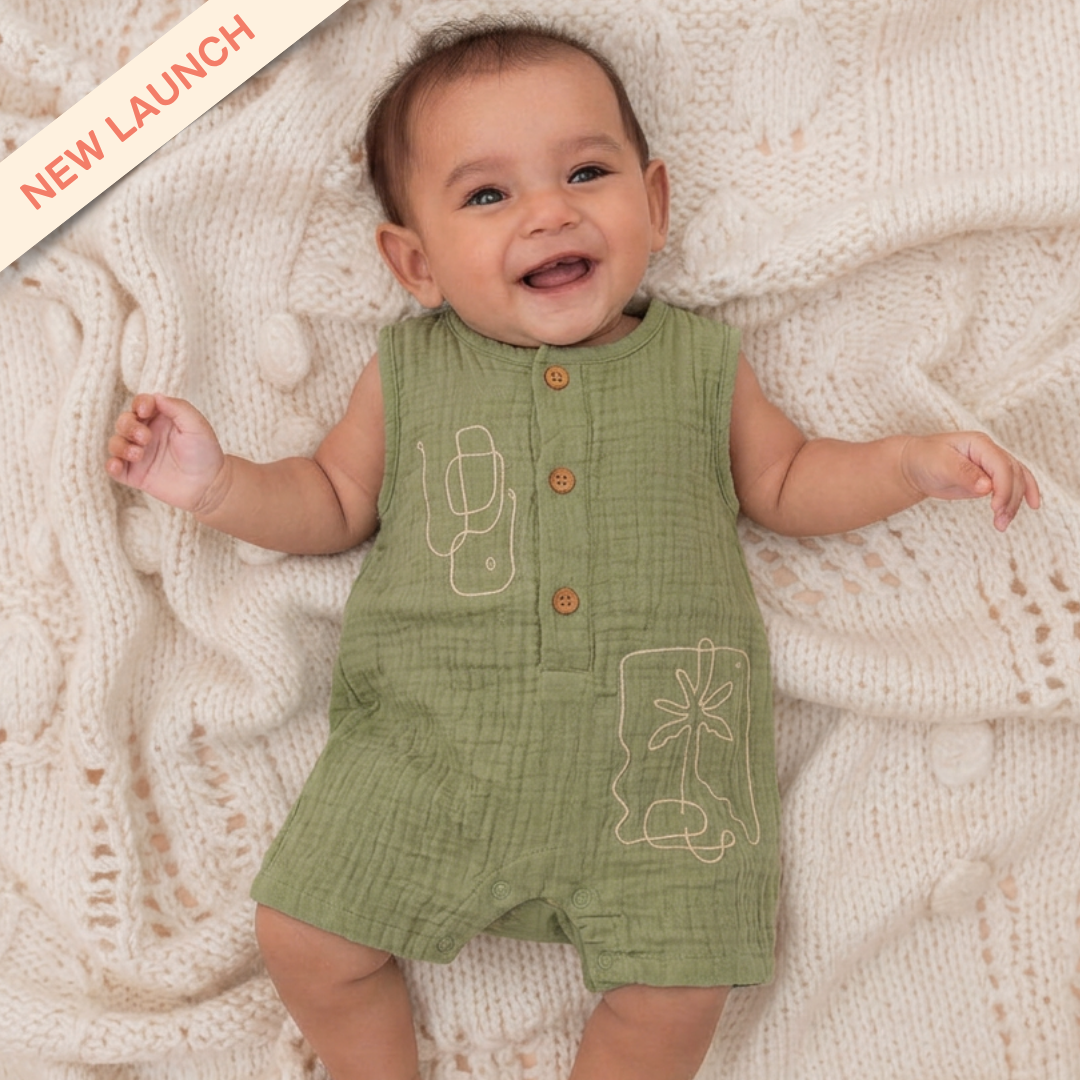 Palm Mist - Crinkled Muslin Jumpsuit