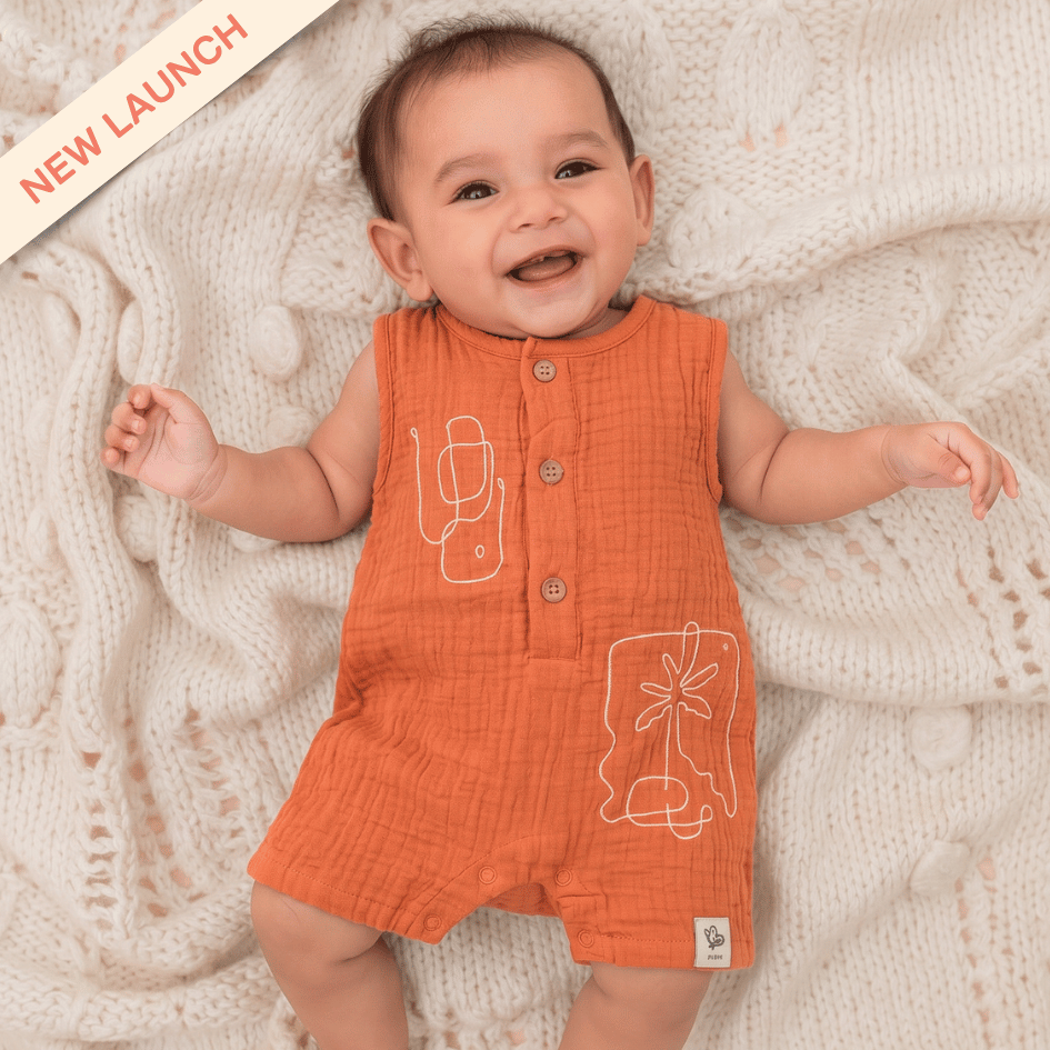 Terracotta Sun - Crinkled Muslin Jumpsuit
