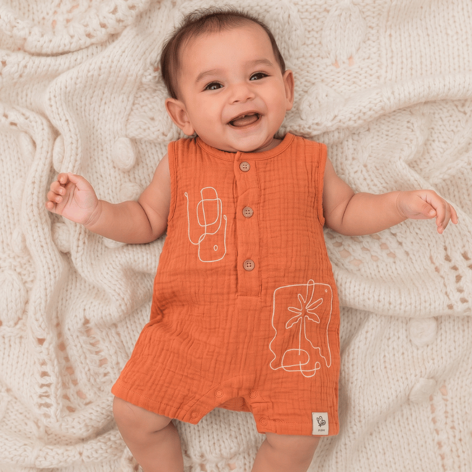 Coastal Blue - Crinkled Muslin Jumpsuit