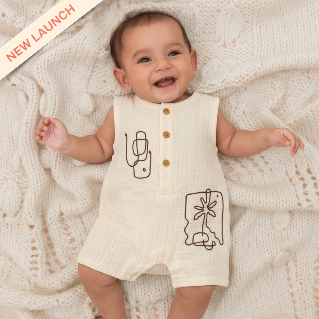 Coastal Blue - Crinkled Muslin Jumpsuit