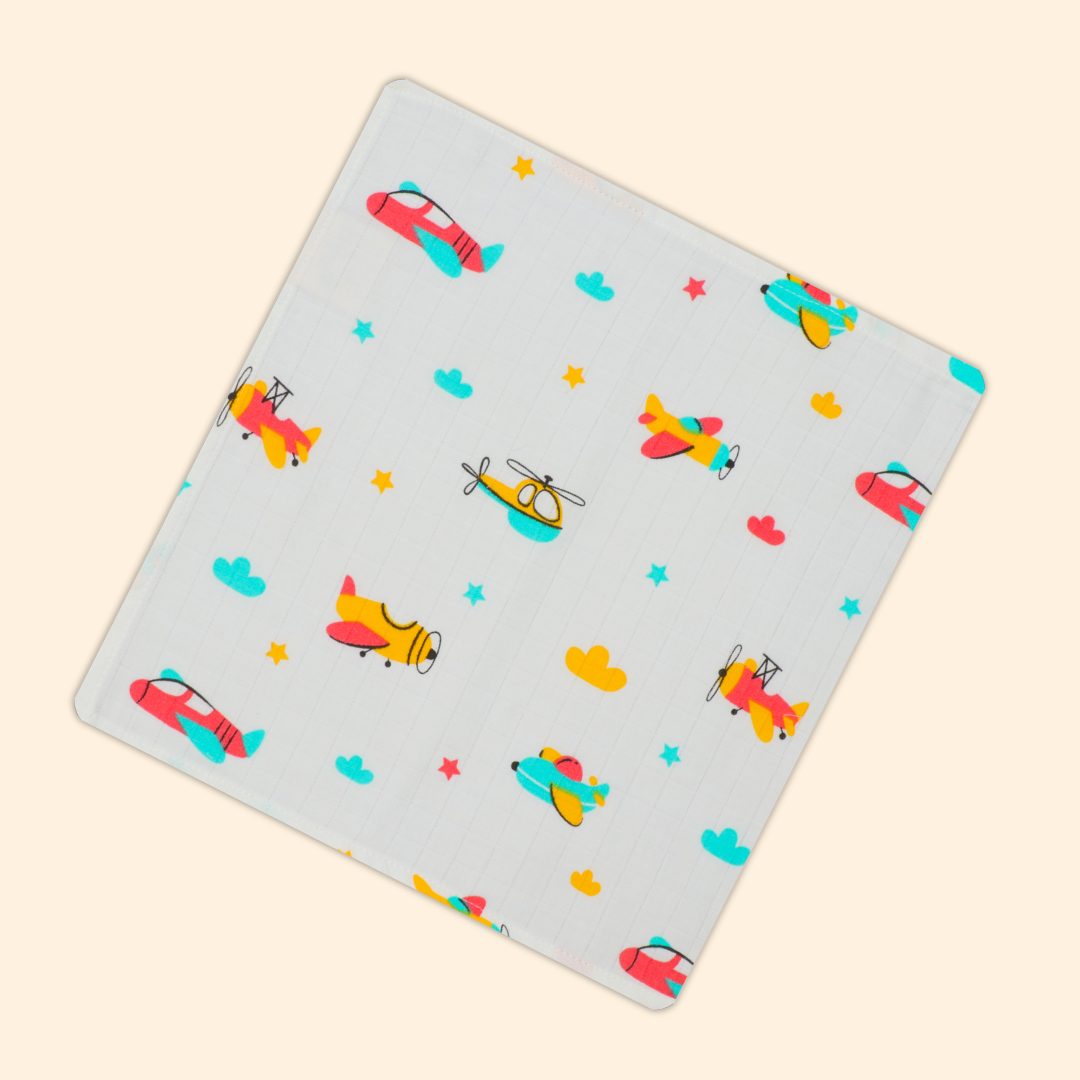 Muslin Organic Cotton Hankies Large for babies (Pack Of 4)