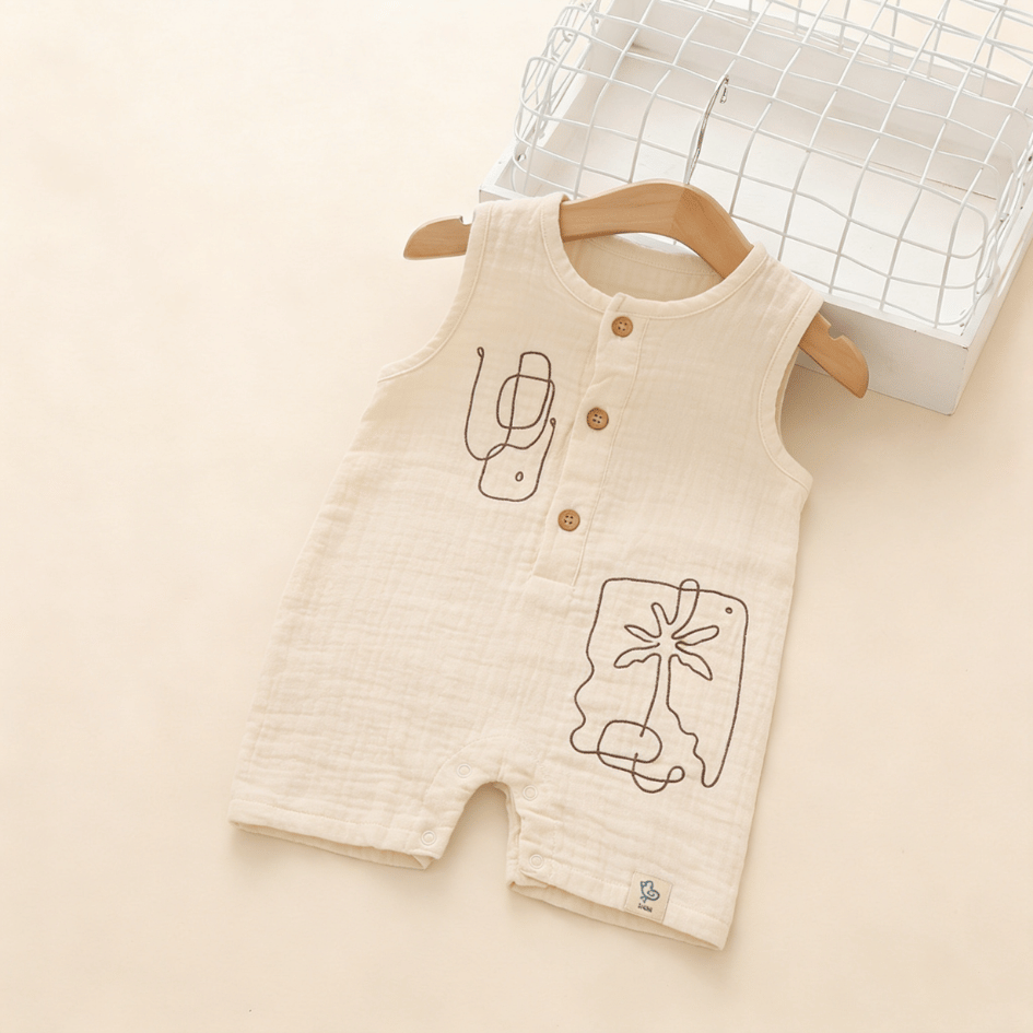 Coastal Blue - Crinkled Muslin Jumpsuit