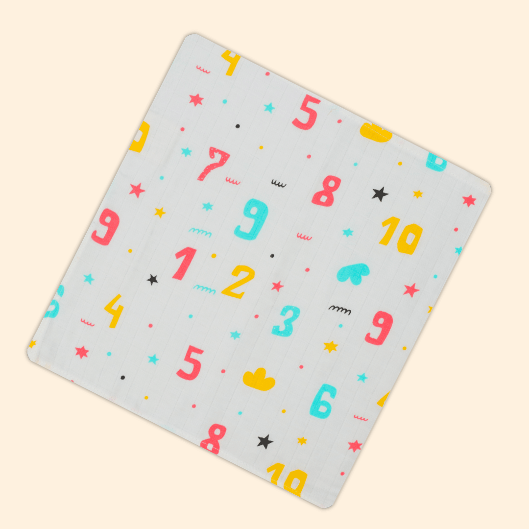 Muslin Organic Cotton Hankies Large for babies (Pack Of 4)