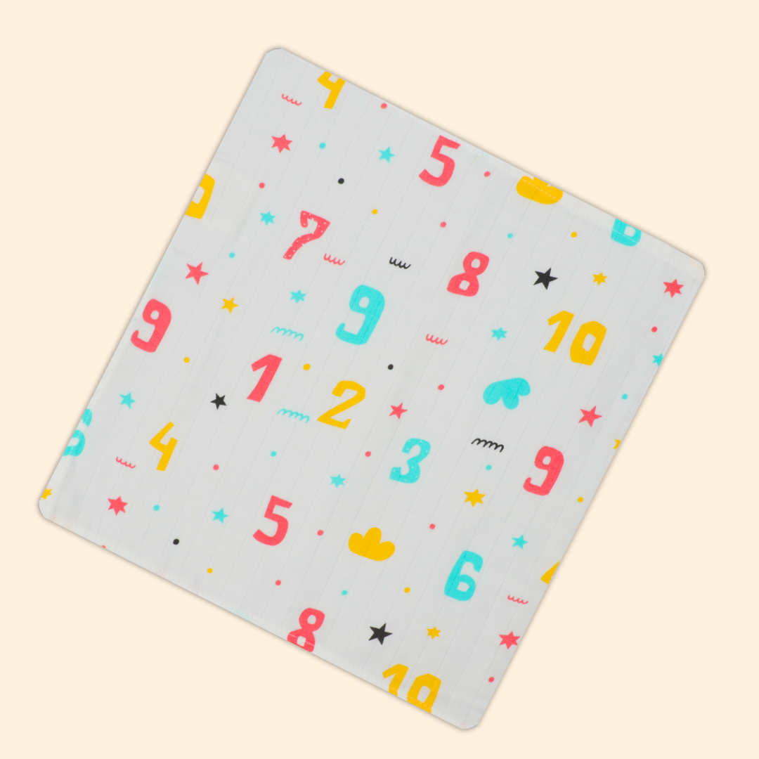 Muslin Organic Cotton Hankies Large for babies (Pack Of 4)