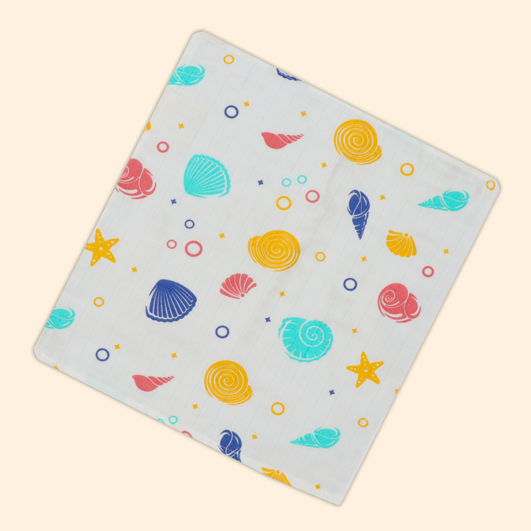 Muslin Organic Cotton Hankies Large for babies (Pack Of 4)