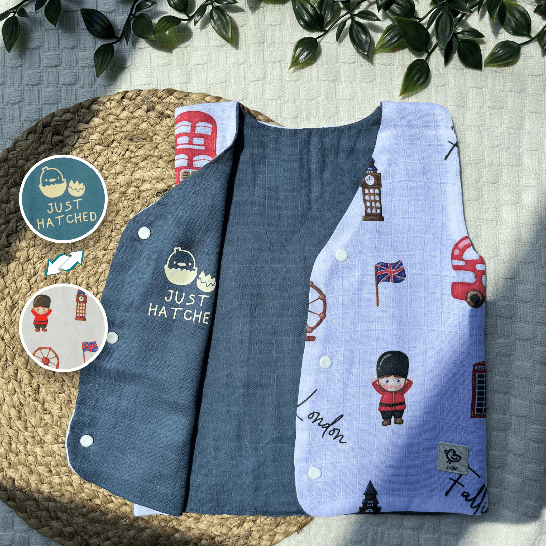 Barneys Bridge - Reversible Muslin Jabla (Pack of 2)