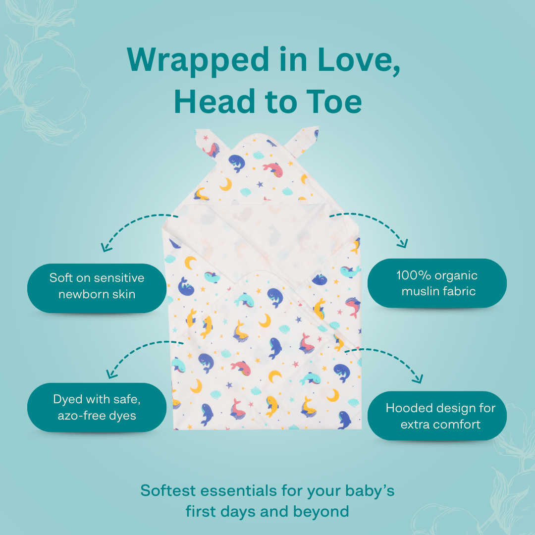 Doodle - Muslin Hooded Towel