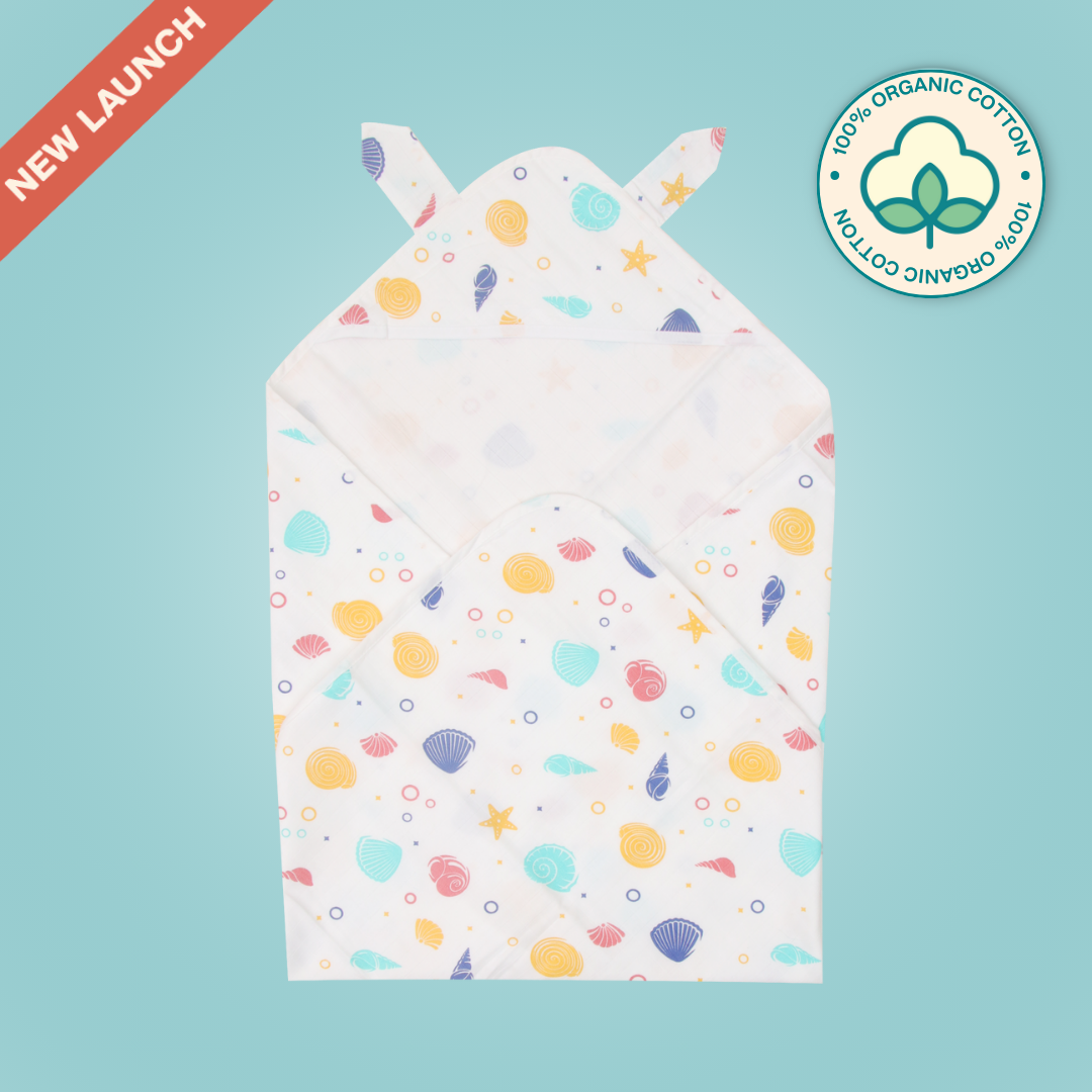 Sea Shell - Muslin Hooded Towel