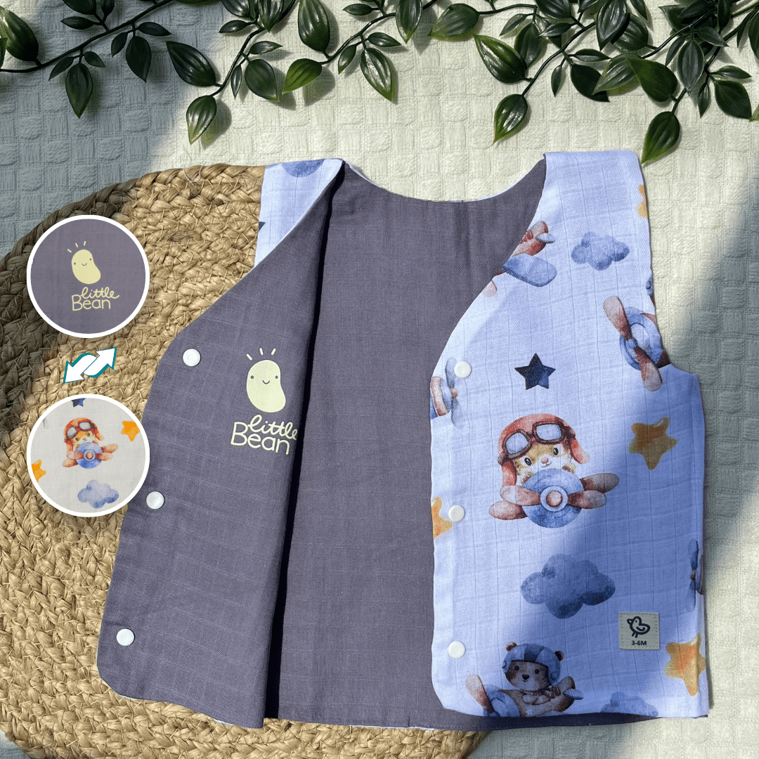 Barneys Bridge - Reversible Muslin Jabla (Pack of 2)