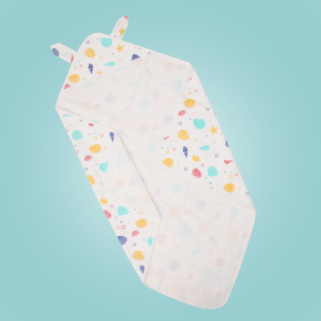 Sea Shell - Muslin Hooded Towel