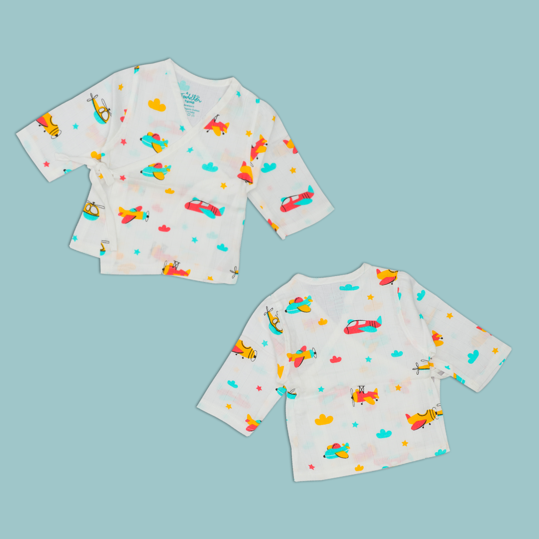 Muslin Full Sleeve Knot Top Combo - Pack of 3