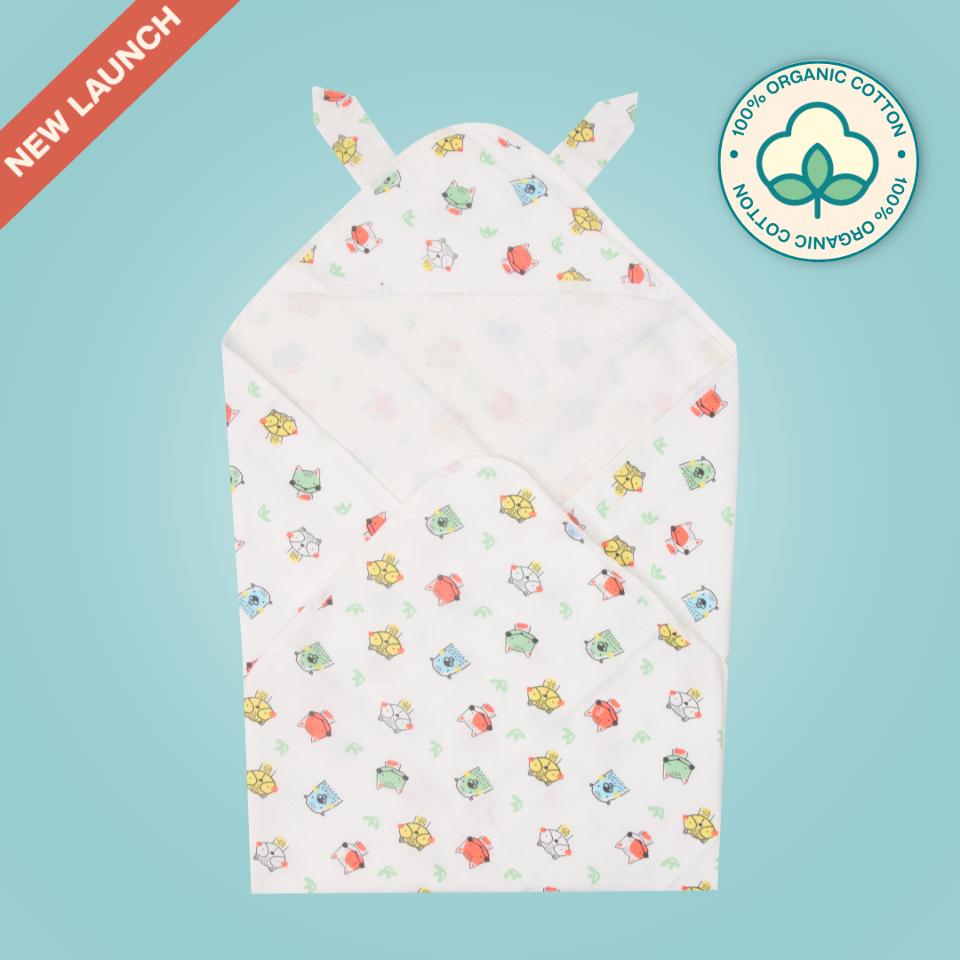 Forest Friends - Muslin Hooded Towel