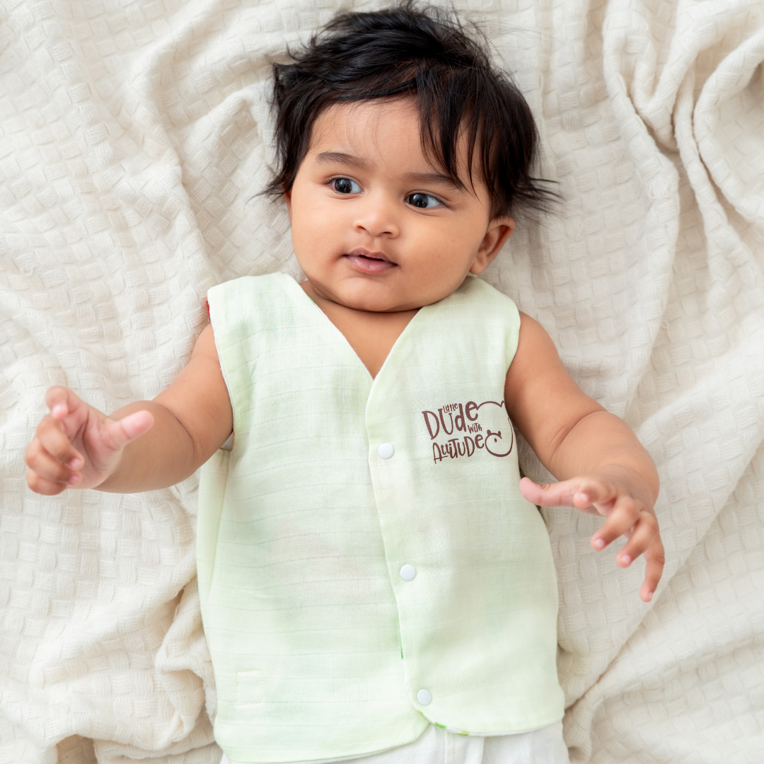 Barney's Friends - Reversible Muslin Jabla (1 piece)