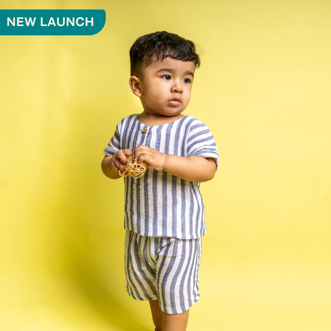Glow Stripes - Muslin Co-ord Set