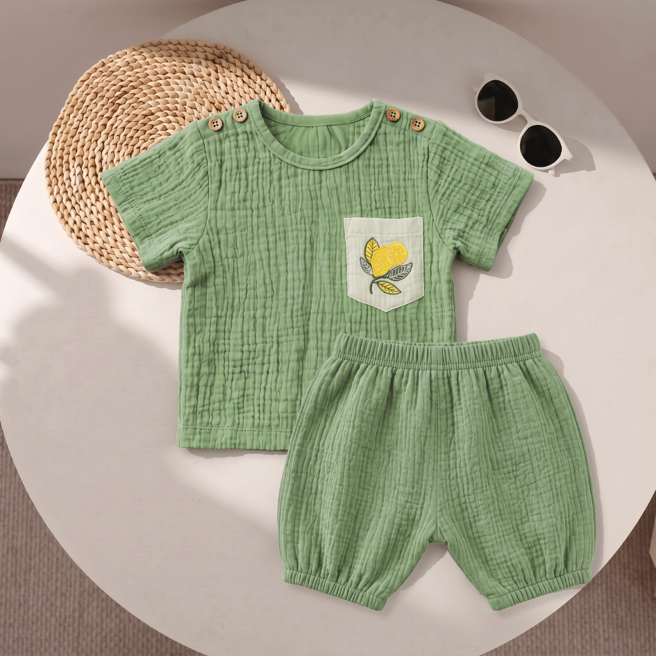 Rusty Cactus - Crinkled Muslin Co-ord Set with Pocket