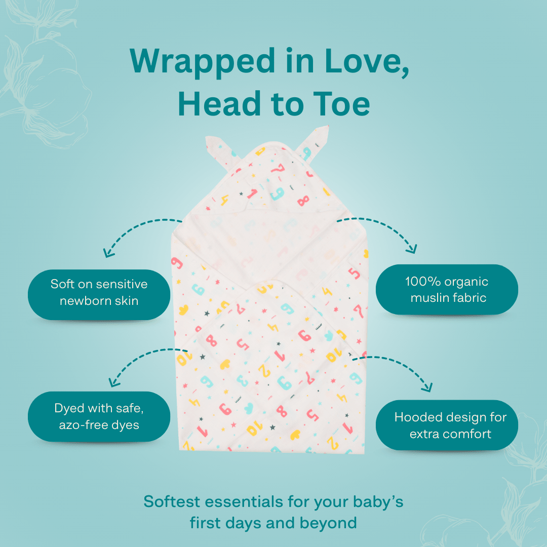 Doodle - Muslin Hooded Towel