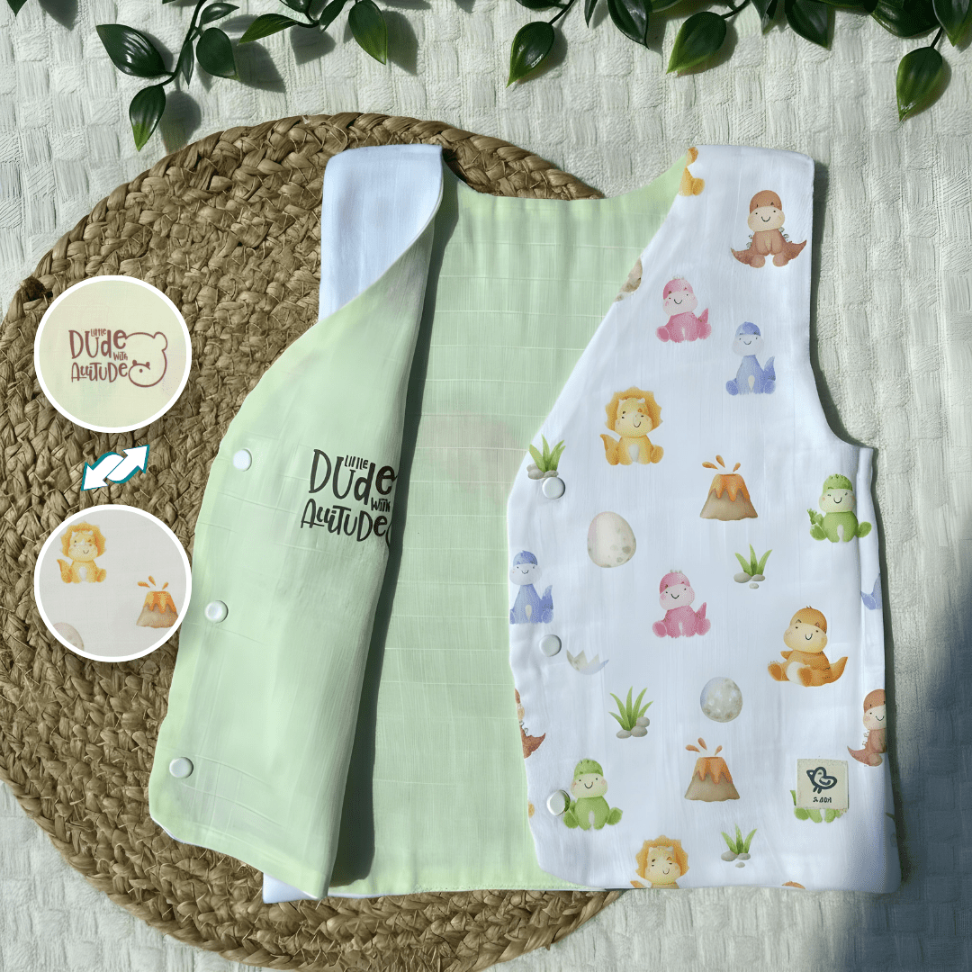 Barneys Bridge - Reversible Muslin Jabla (Pack of 2)