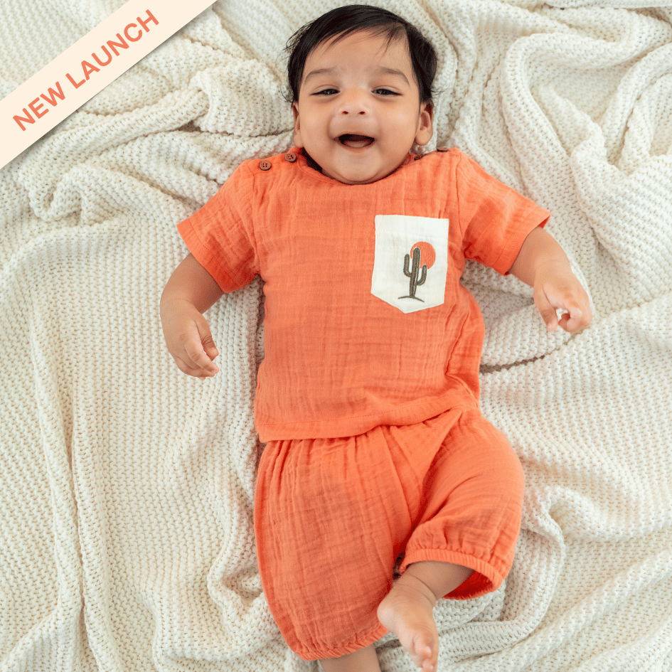 Rusty Cactus - Crinkled Muslin Co-ord Set with Pocket