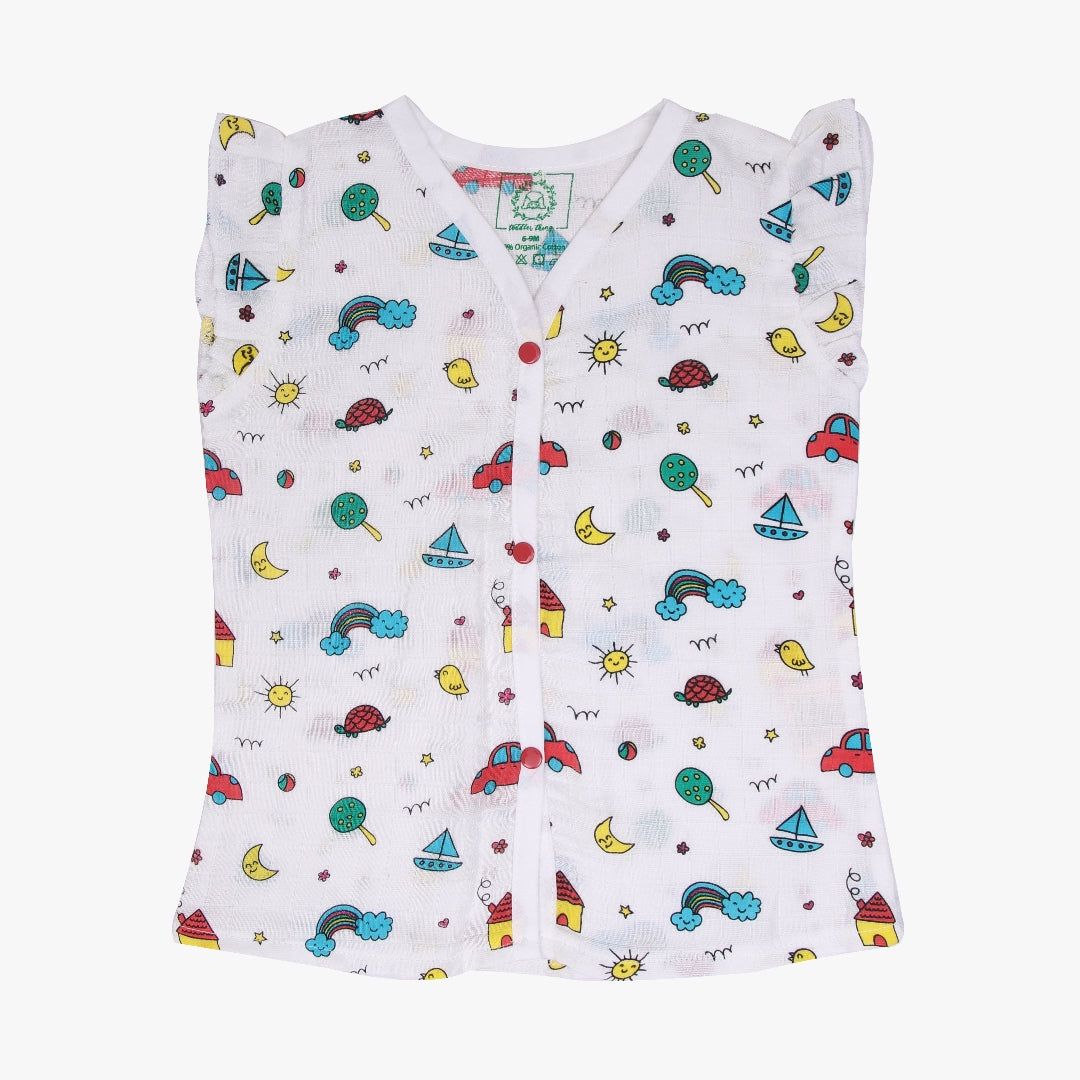 Ride Along - Muslin Sleep Suit Girls