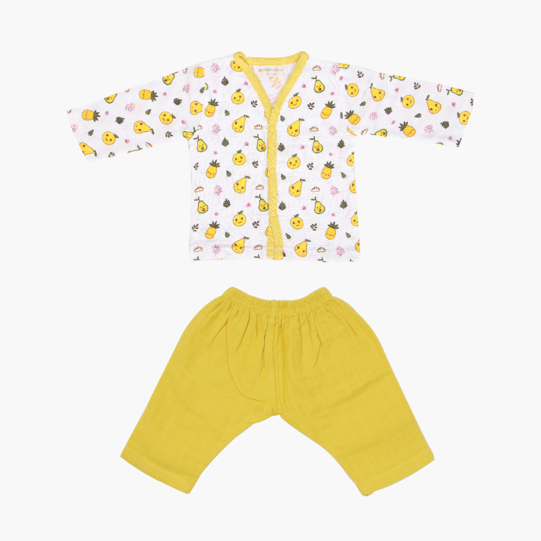 Yellow Mellow Full Sleeve Button Top and Pant