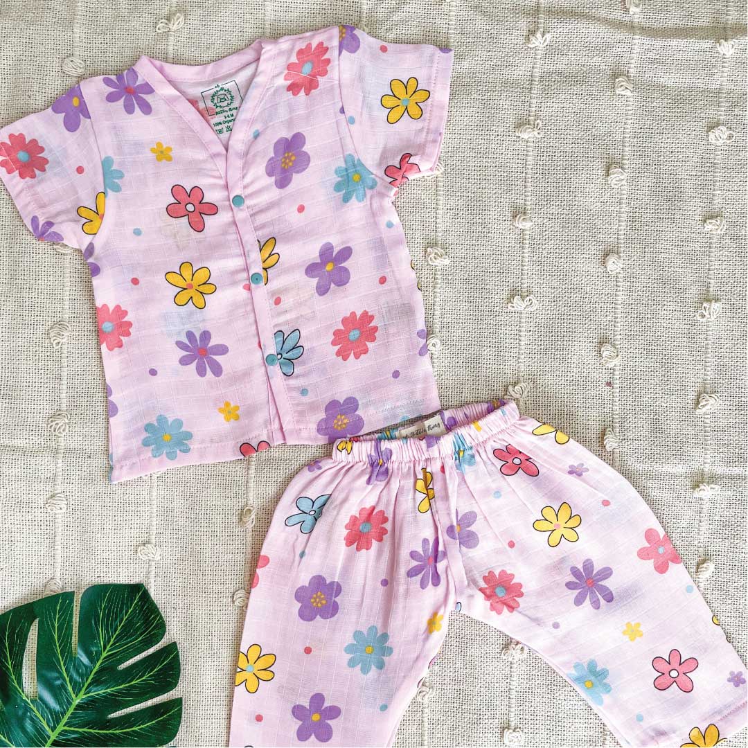 Flower Puff - Muslin Sleep Suit for babies and kids (Unisex)