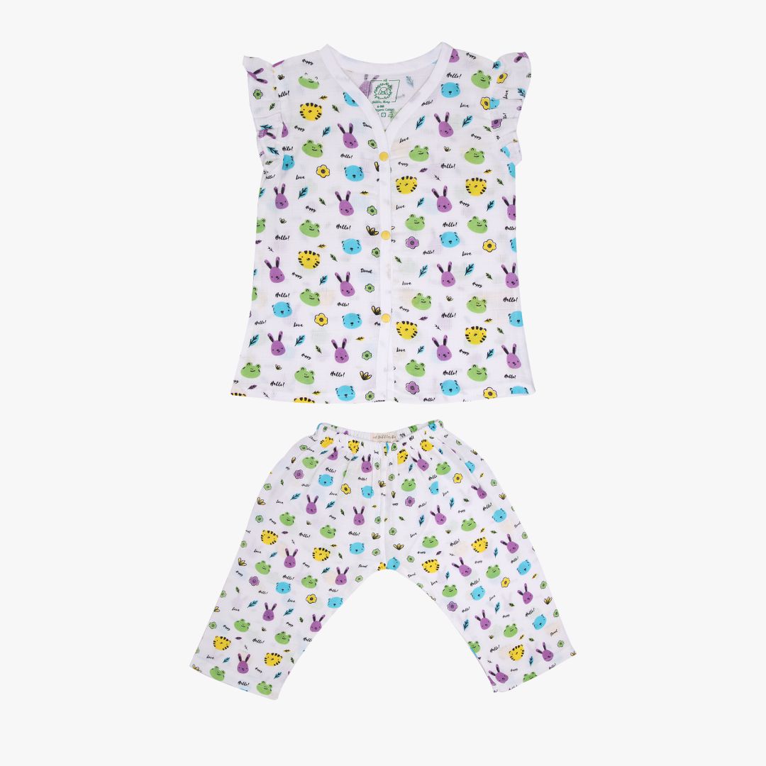 Friend Lil Ones - Muslin Sleep Suit Girls