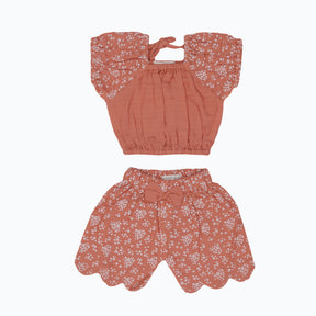 Babies  Puffed Co-ord sets for kids Coral