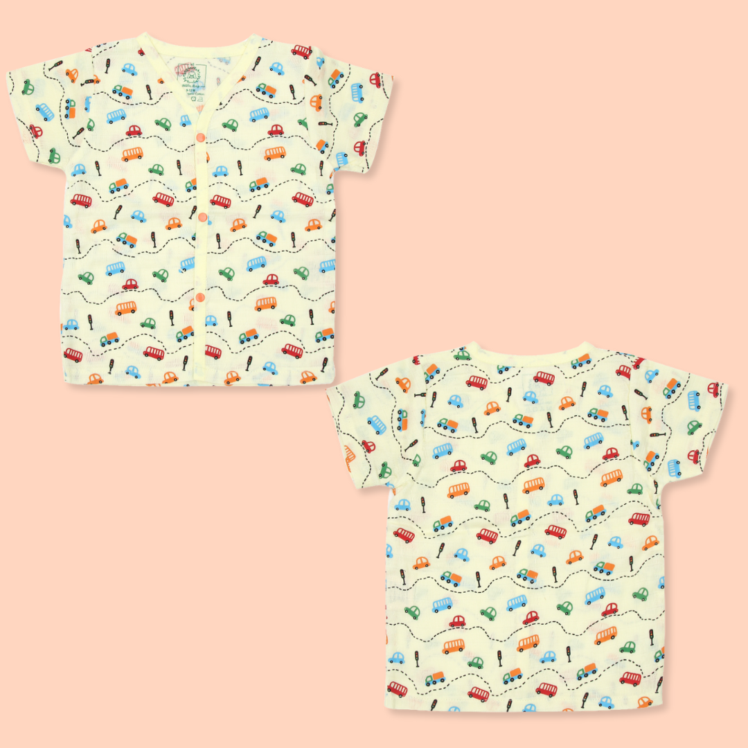 Hippo On The Go (Pack of 3) - Muslin Sleep Suit for babies and kids
