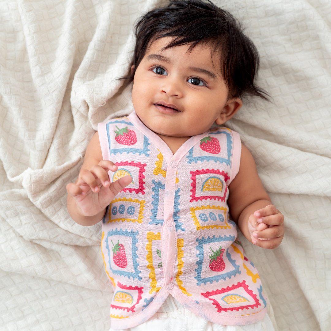 Muslin Dyed Button Jabla - Combo Pack