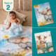 Lil Trunk Moo - Muslin Bath Towel - Pack of 2