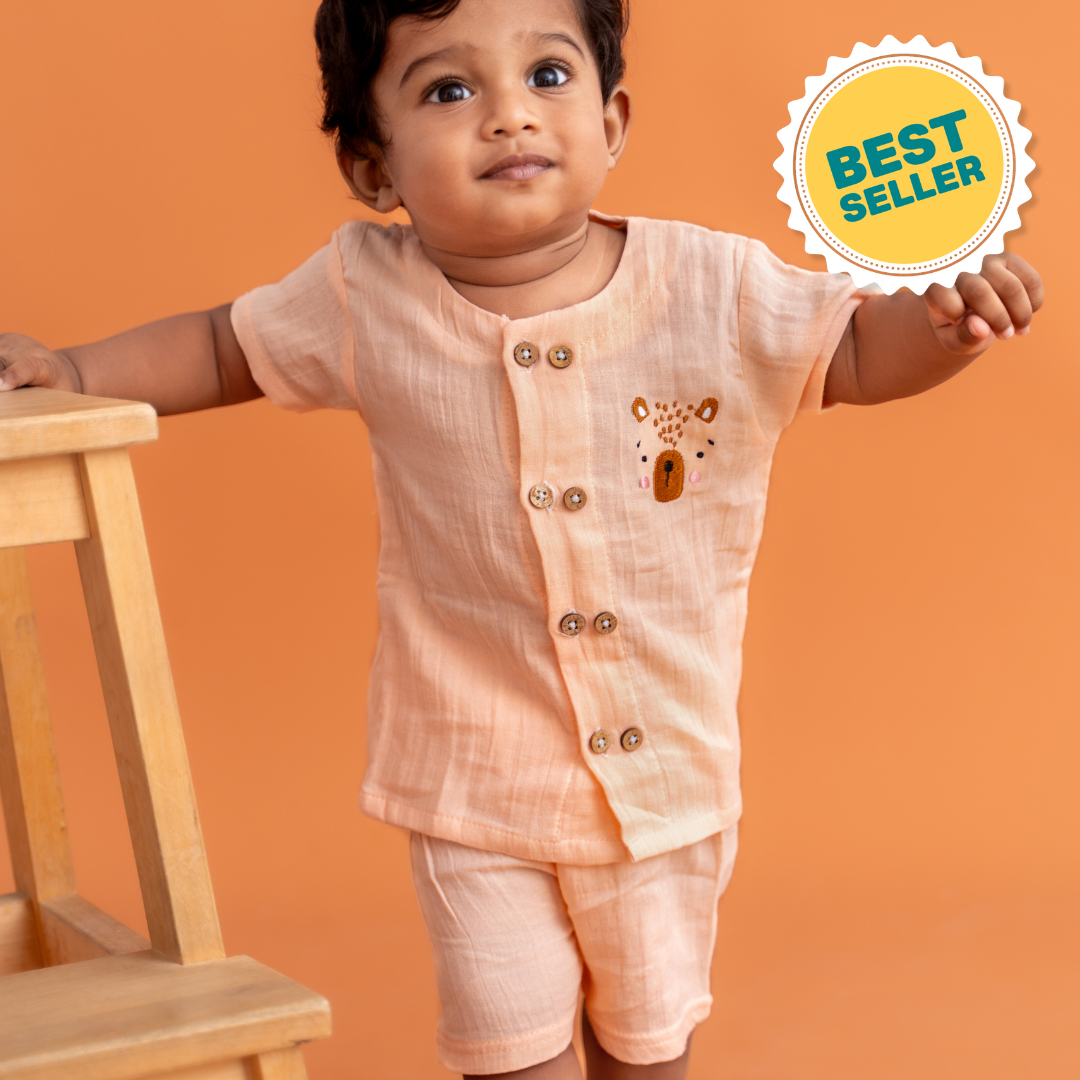 Teddyboo - Crinkled Muslin Co-ord Set