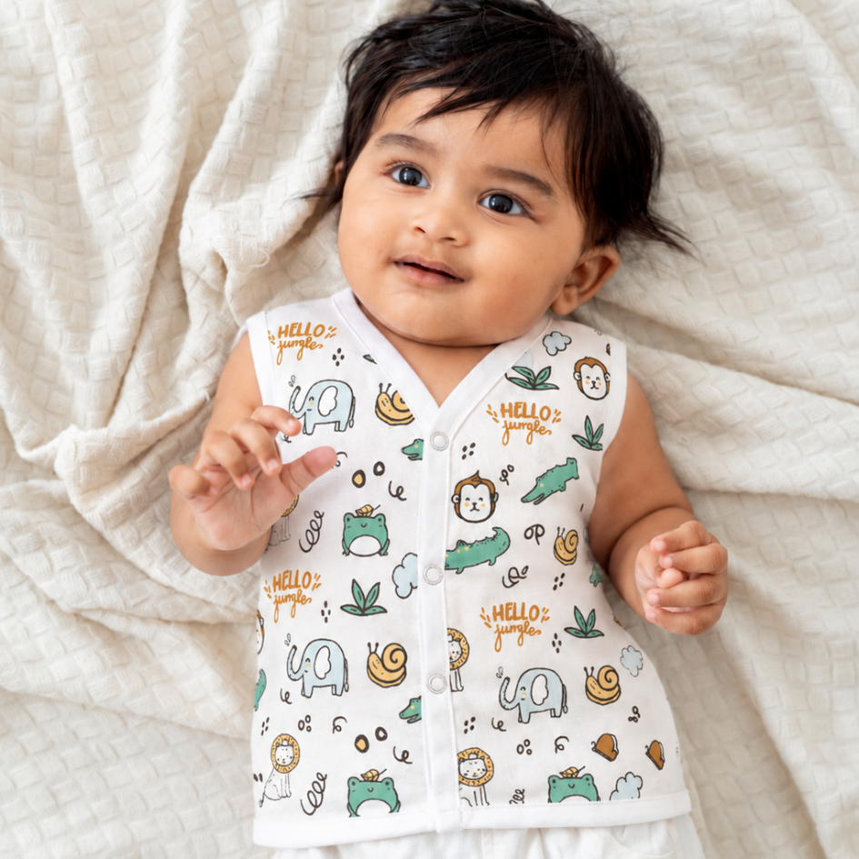 BEST SELLER - Muslin Jabla Button Type for Babies -  Combo Packs