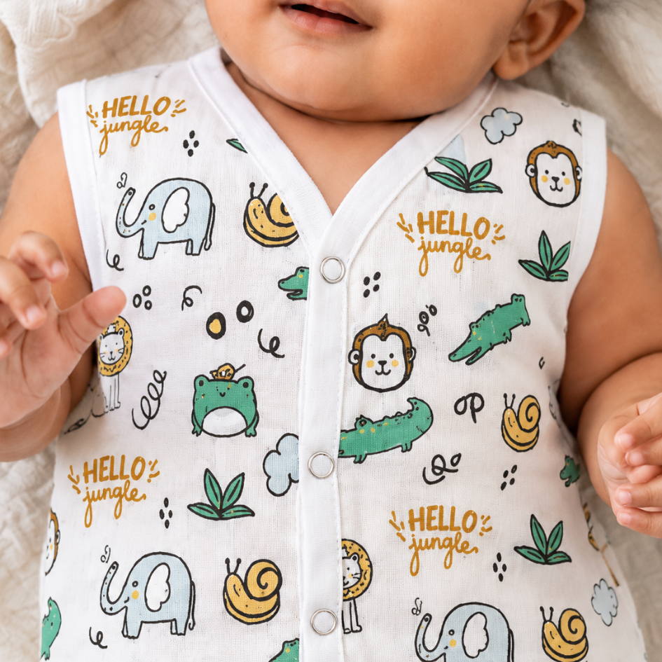 BEST SELLER - Muslin Jabla Button Type for Babies -  Combo Packs