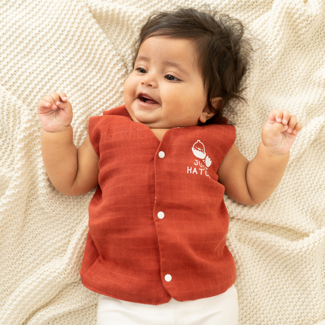 Tiny Tomato - Reversible Muslin Jabla (Pack of 1)