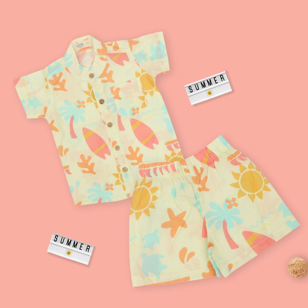 Citrus Splash - Mulmul Cotton Coord Set