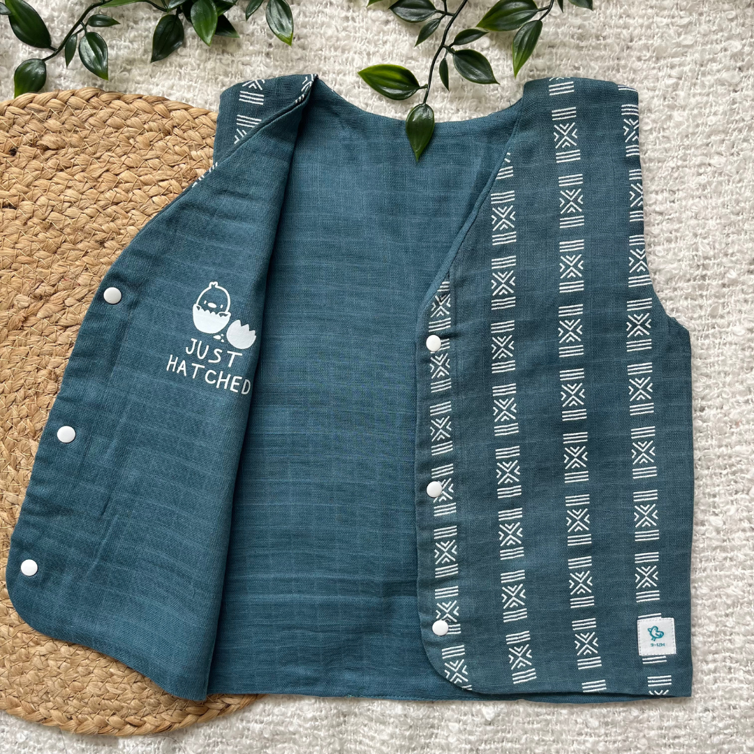 Tiny Tomato - Reversible Muslin Jabla (Pack of 1)