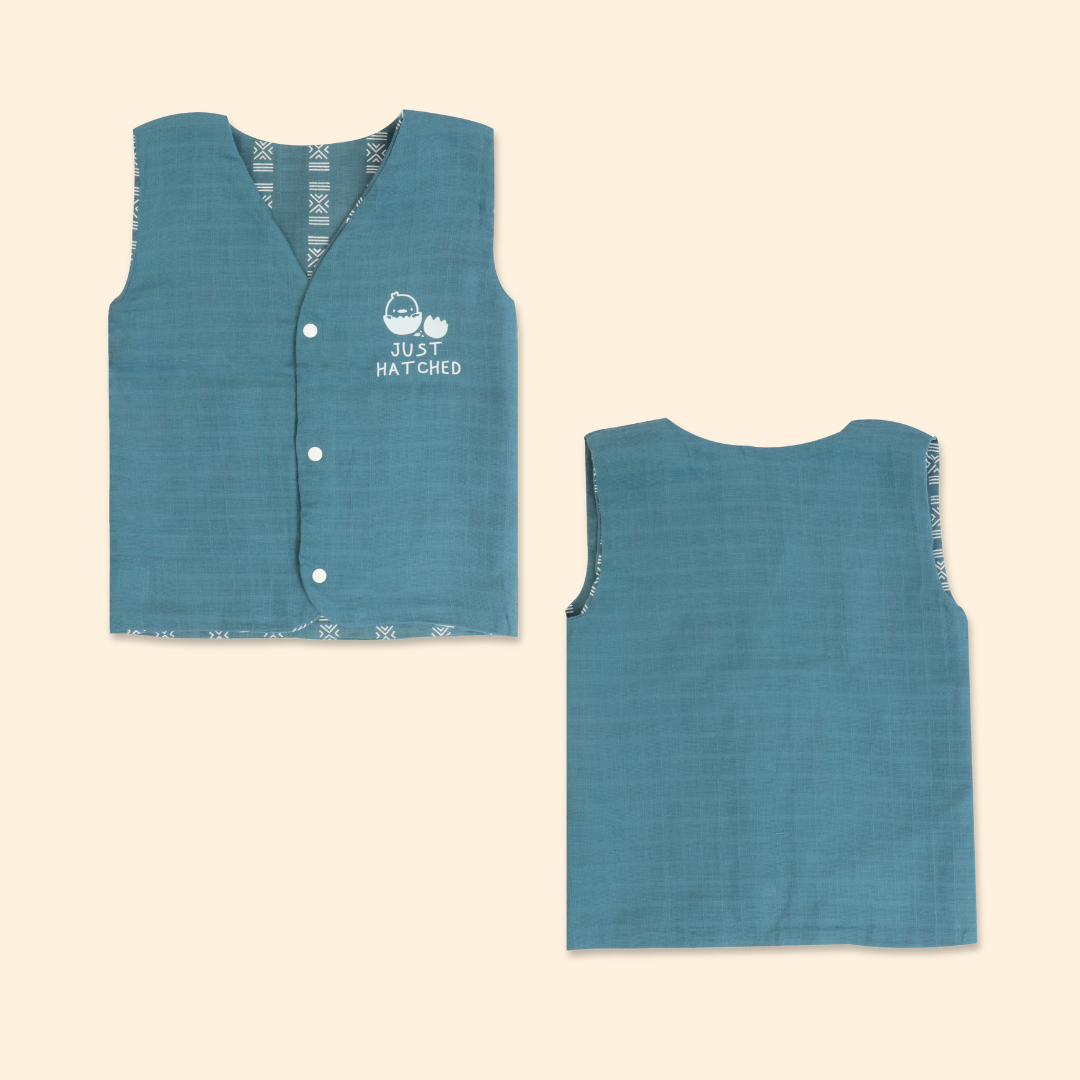 Tiny Tomato - Reversible Muslin Jabla (Pack of 1)