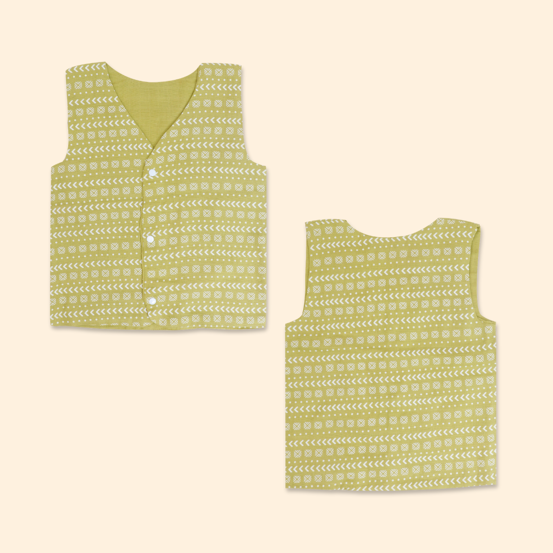 Tiny Tomato - Reversible Muslin Jabla (Pack of 1)