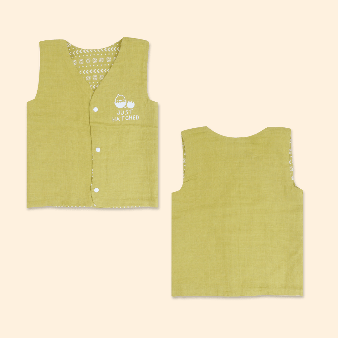 Ink n’ Tomato - Reversible Muslin Jabla (Pack of 2)