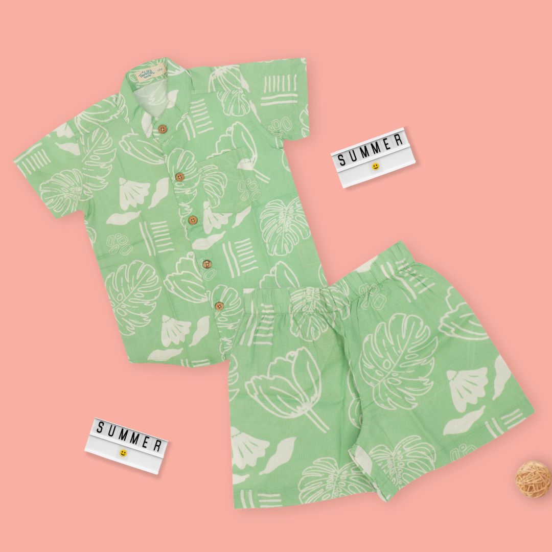 Citrus Splash - Mulmul Cotton Coord Set
