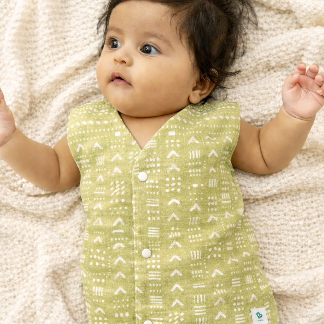 Olive Nest - Reversible Muslin Jabla (Pack of 1)