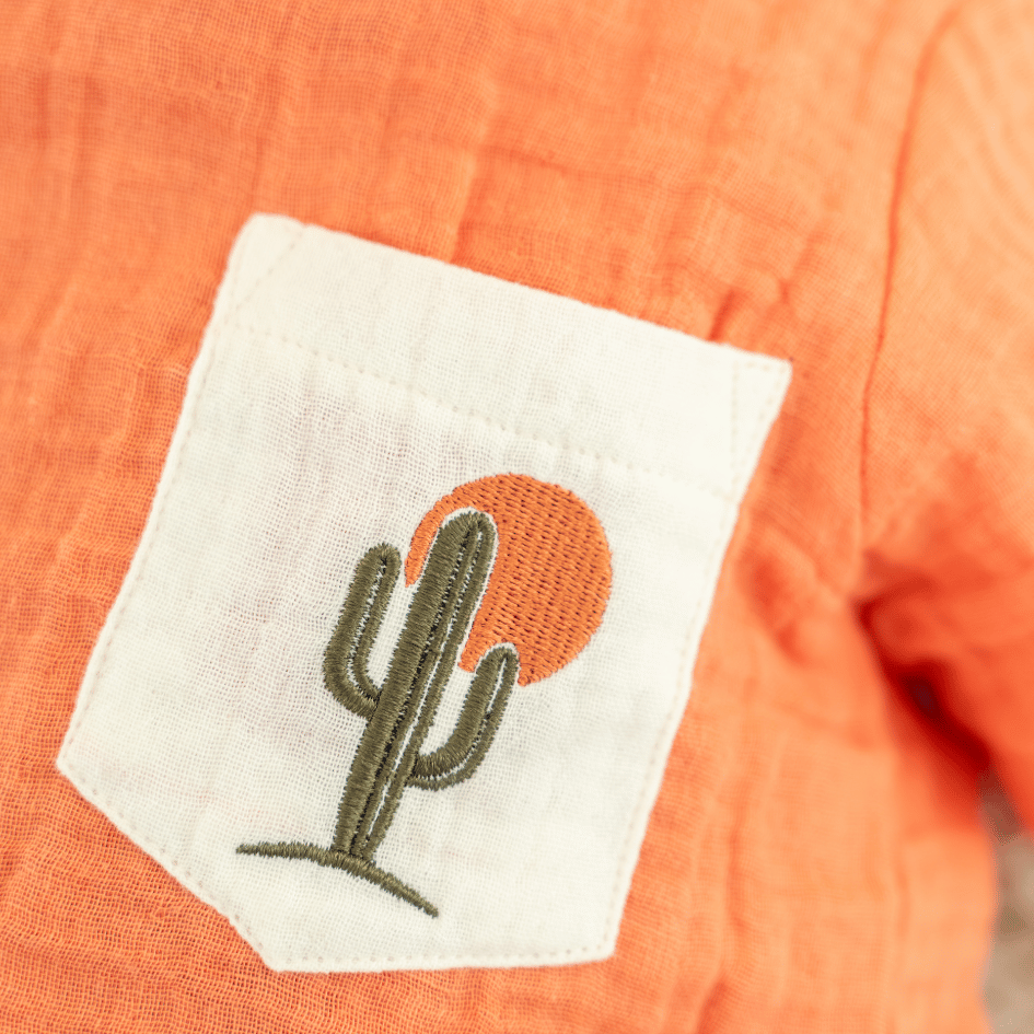Rusty Cactus - Crinkled Muslin Co-ord Set with Pocket